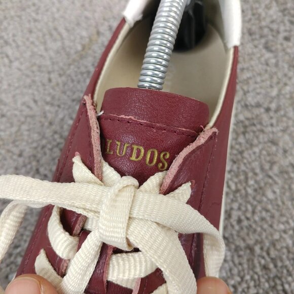 Soludos Ibiza Sneakers Womens Size 8 Shoes Low Top Red Burgundy Leather - Picture 5 of 11